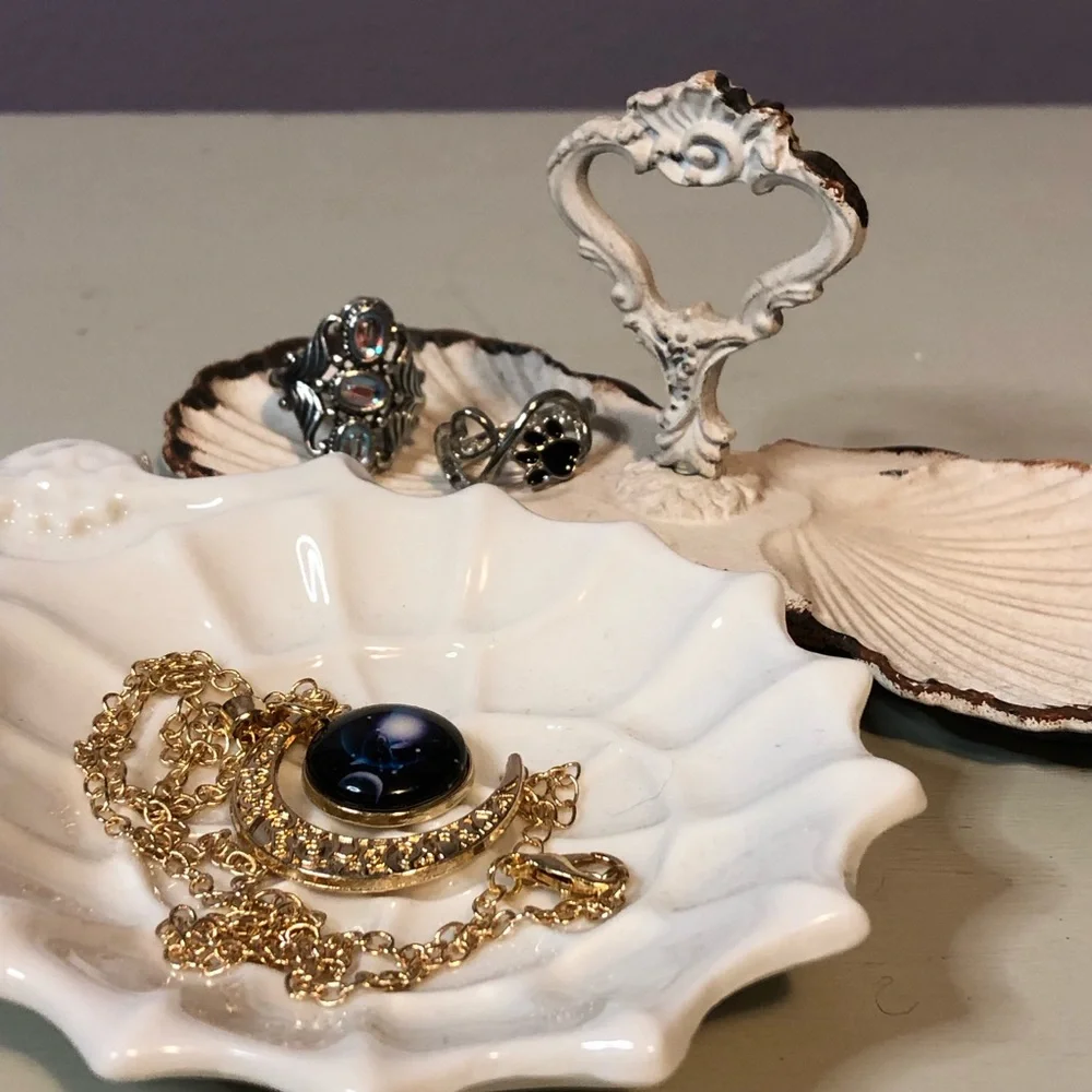 Vintage Style Trinket Dishes and Costume Jewelry Bundle Of Five New